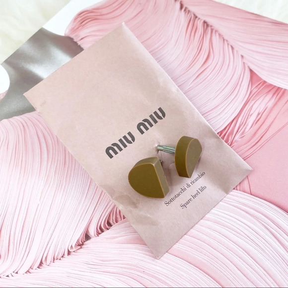 Brand New Miu Miu Heel Taps Replacement pristine - Picture 1 of 3